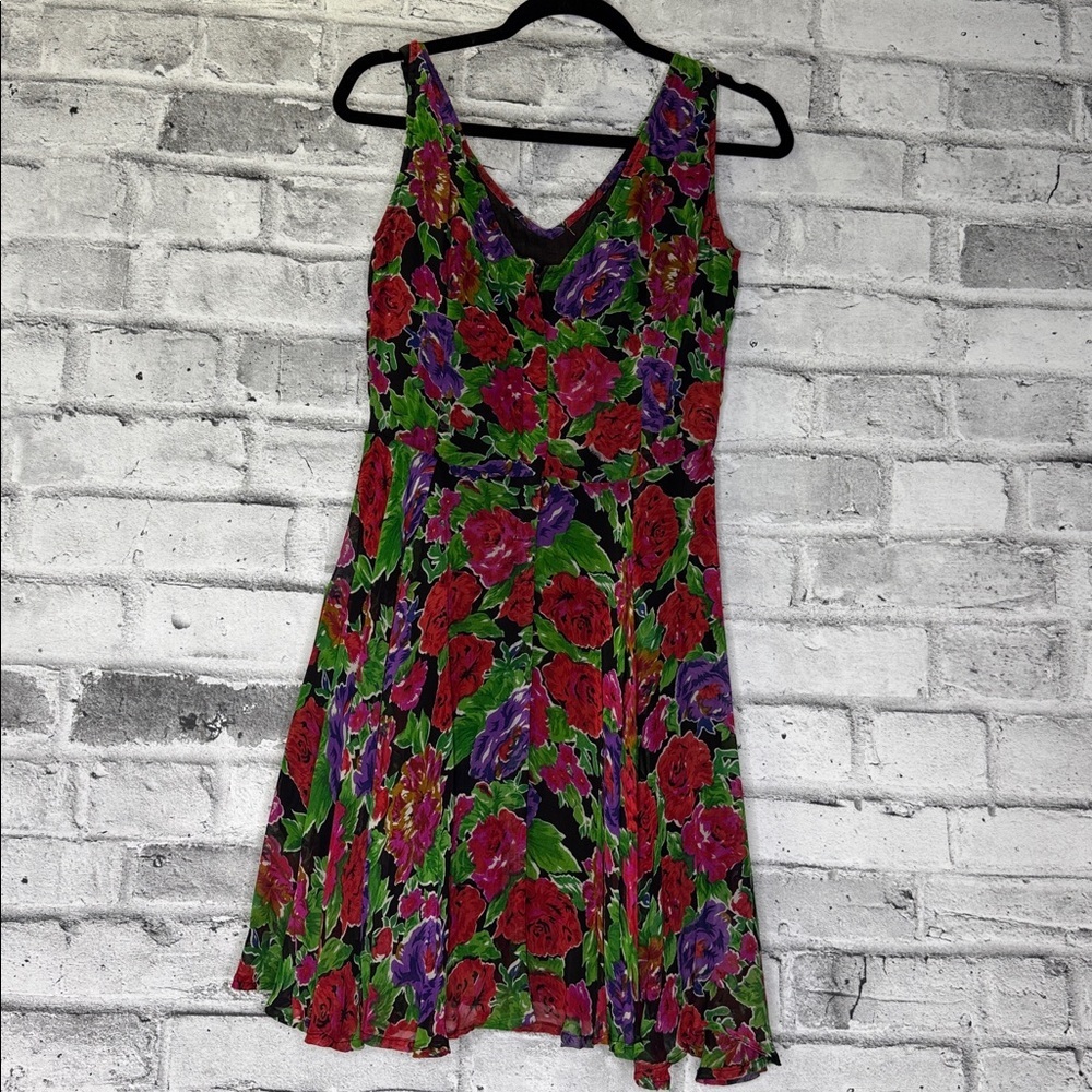 Le Chateau Floral Mini Dress - Picture 2 of 10